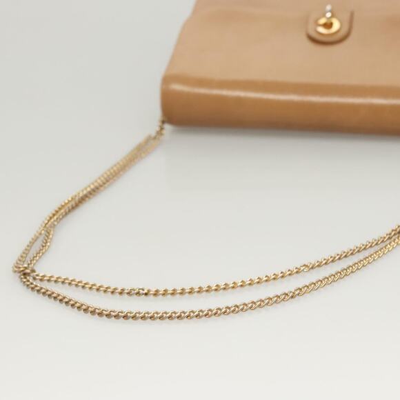 DIOR Chain Shoulder Bag Leather Beige Gold - Picture 7 of 12